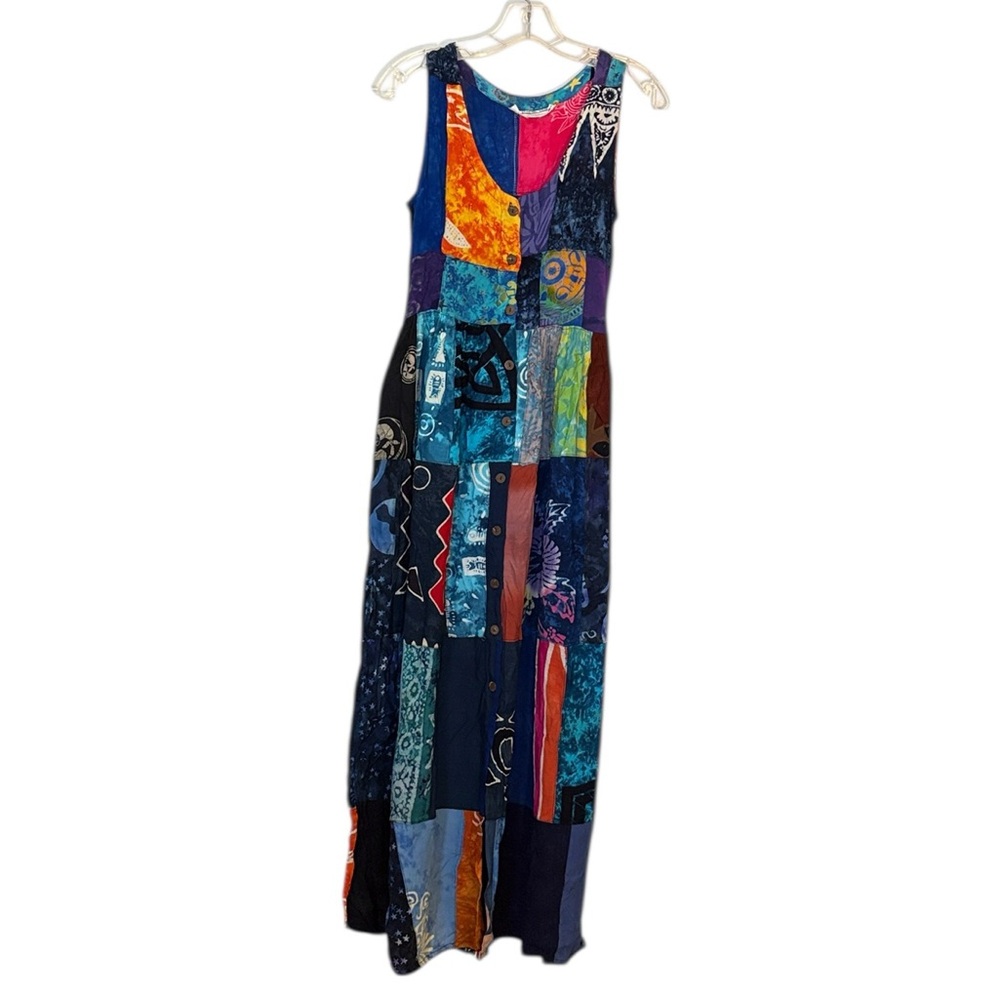 Eagle Ray Traders Patchwork Sleeveless Maxi Dress… - image 1